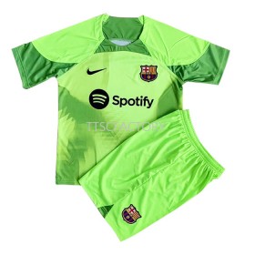 Koszulka FC Barcelona Bramkarska Dziecięcy Domowe Stroje Piłkarskie 2022/23 Krótki Rękaw